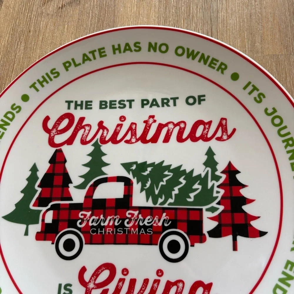 Christmas Themed Decorative Party Tray Plate